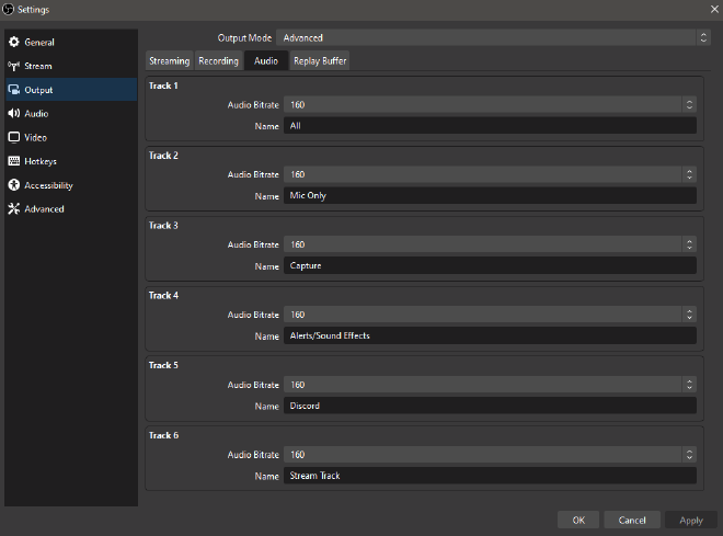 Audio output
